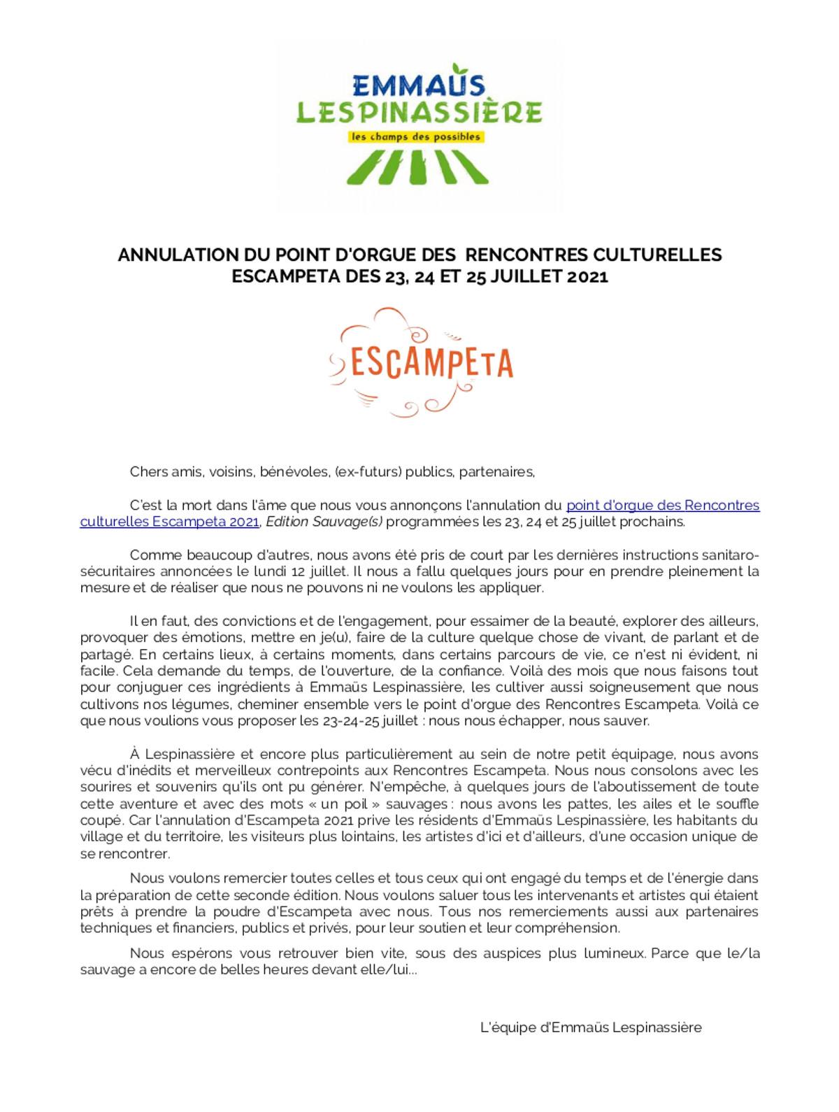 Annulation escampeta 2