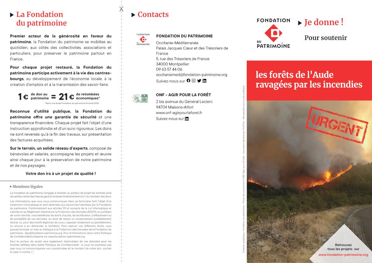 Bulletin de dons onf incendies 1