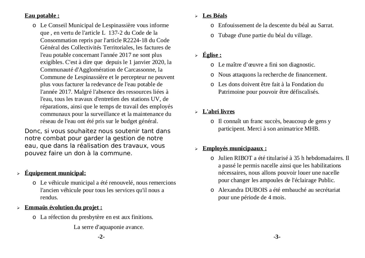 Bulletin janvier 2020 1