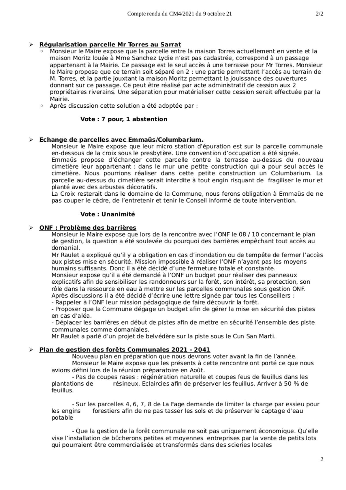 Compte rendu cm4 du 9 octobre 2021 2