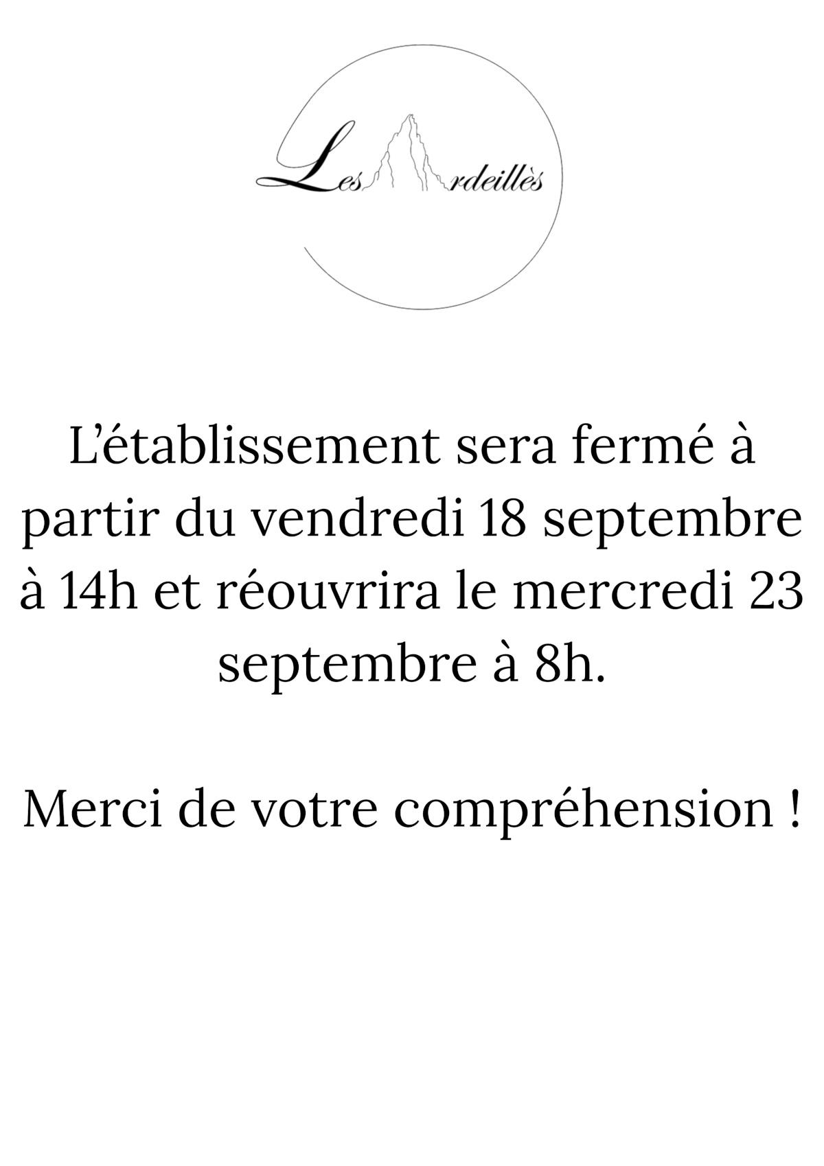 Fermeture exceptionnelle 8