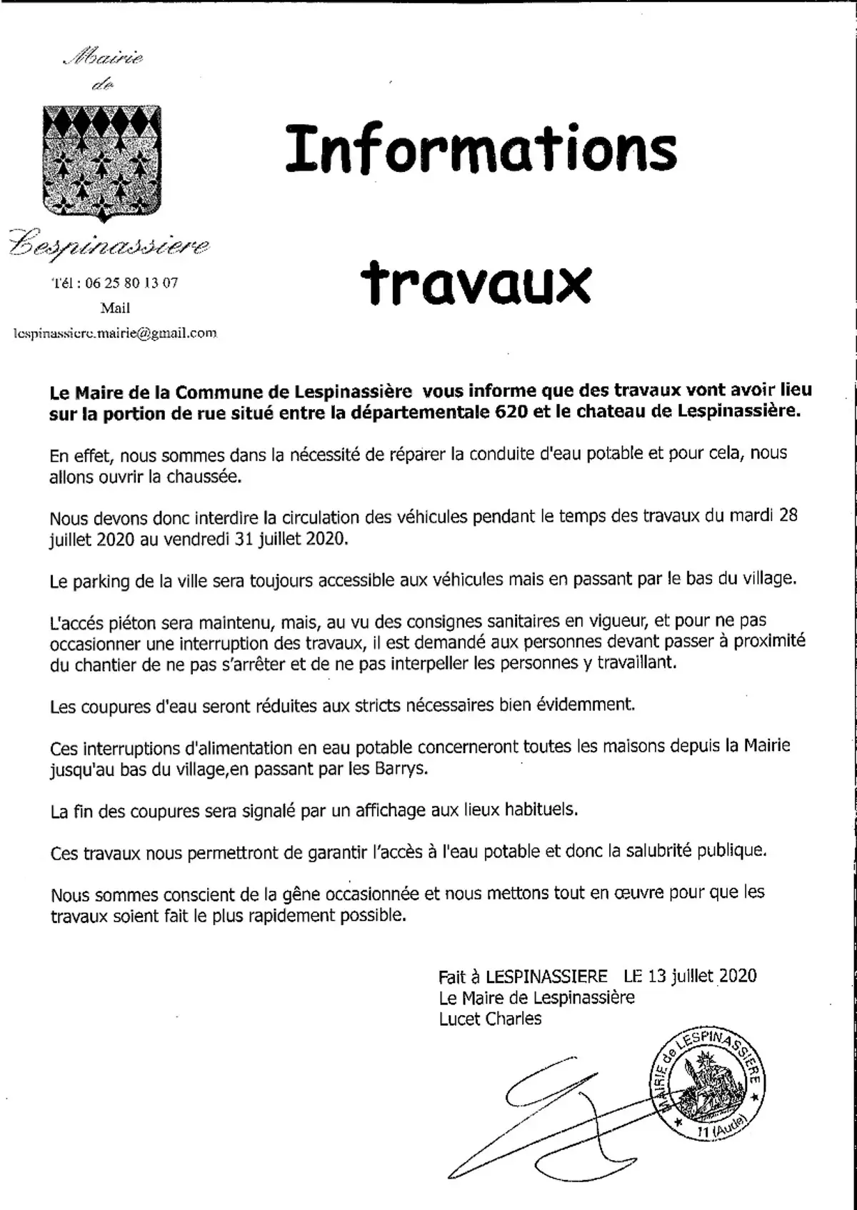 Travaux 07 2020